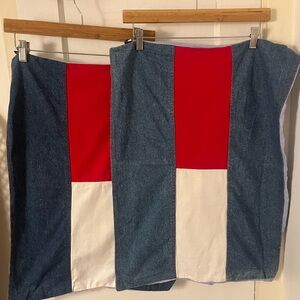 Vintage Tommy Hilfiger Logo Denim Pillow Shams